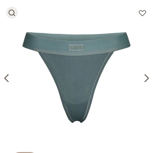 NWT Skims Cotton Rib Thong in Kyanite Size M - Picture 1 of 7